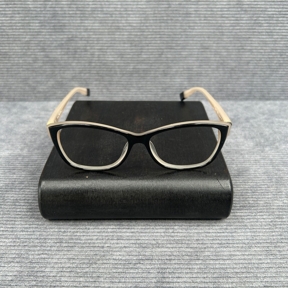 Vtg Furla Cherie VU4908K Black Beige Cat Eye Eyeglasses Frames 52-15-135 China